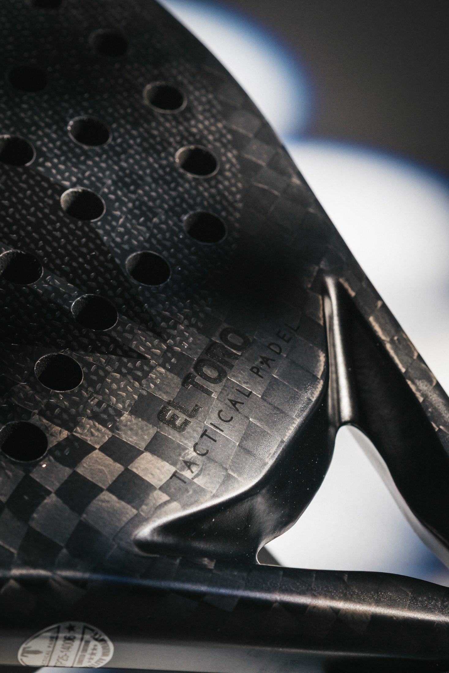 Carbon padel racket detail